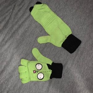 Invader Zim gloves